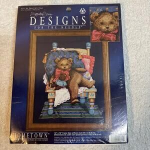 Leisure Arts "Mr. Bear" # 5611 New Sealed Cross Stitch Kit 14" X 16" Signature S